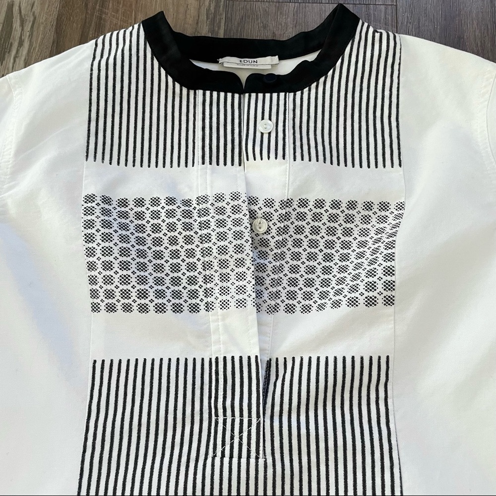 Edun Grid Print Tunic Xs - image 3